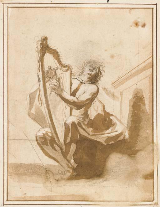 Nicolaus Knupfer - David jouant de la harpe