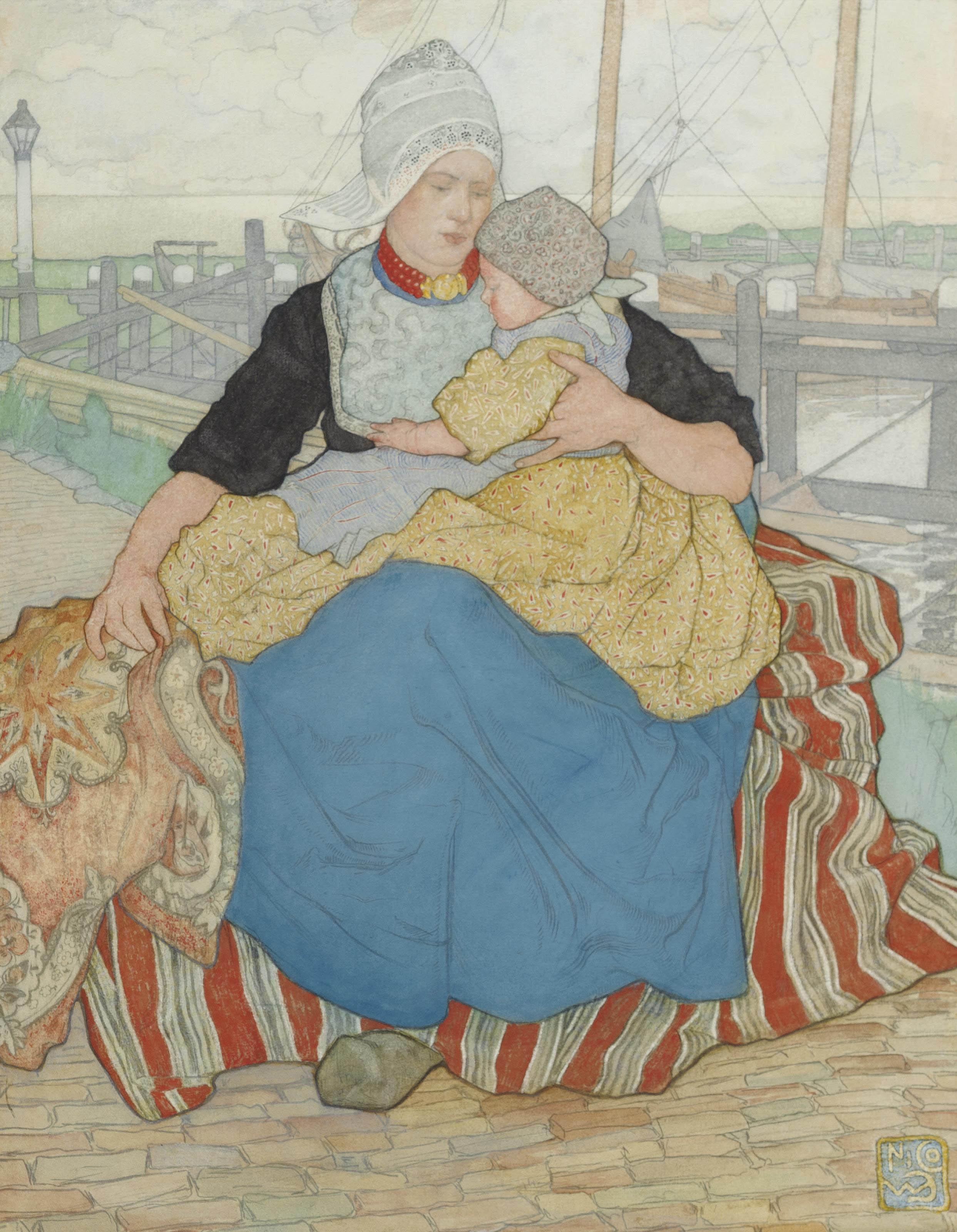 Nicolaus Wilhelm Jungmann - Holding a loved one on the quay