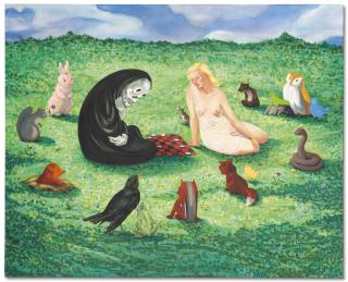 Nicole Eisenman - Death Playing Checkers
