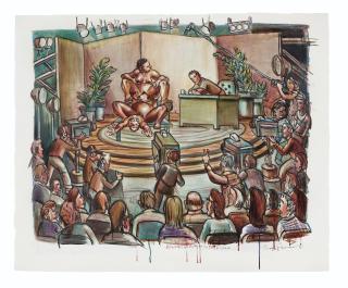 Nicole Eisenman - Multiple Birthing on TV Talk Show