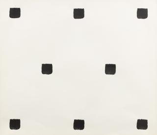 Niele Toroni - Empreinte de pinceau N° 50 répétées à intervalles réguliers de 30 cm