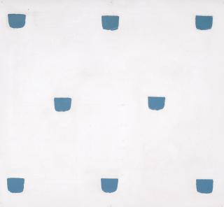 Niele Toroni - Impronte Di Pennello #50 Ripetute A Intervalli Regolari (30Cm) (Imprints Of #50 Brush In Regular 30Cm Intervals) 