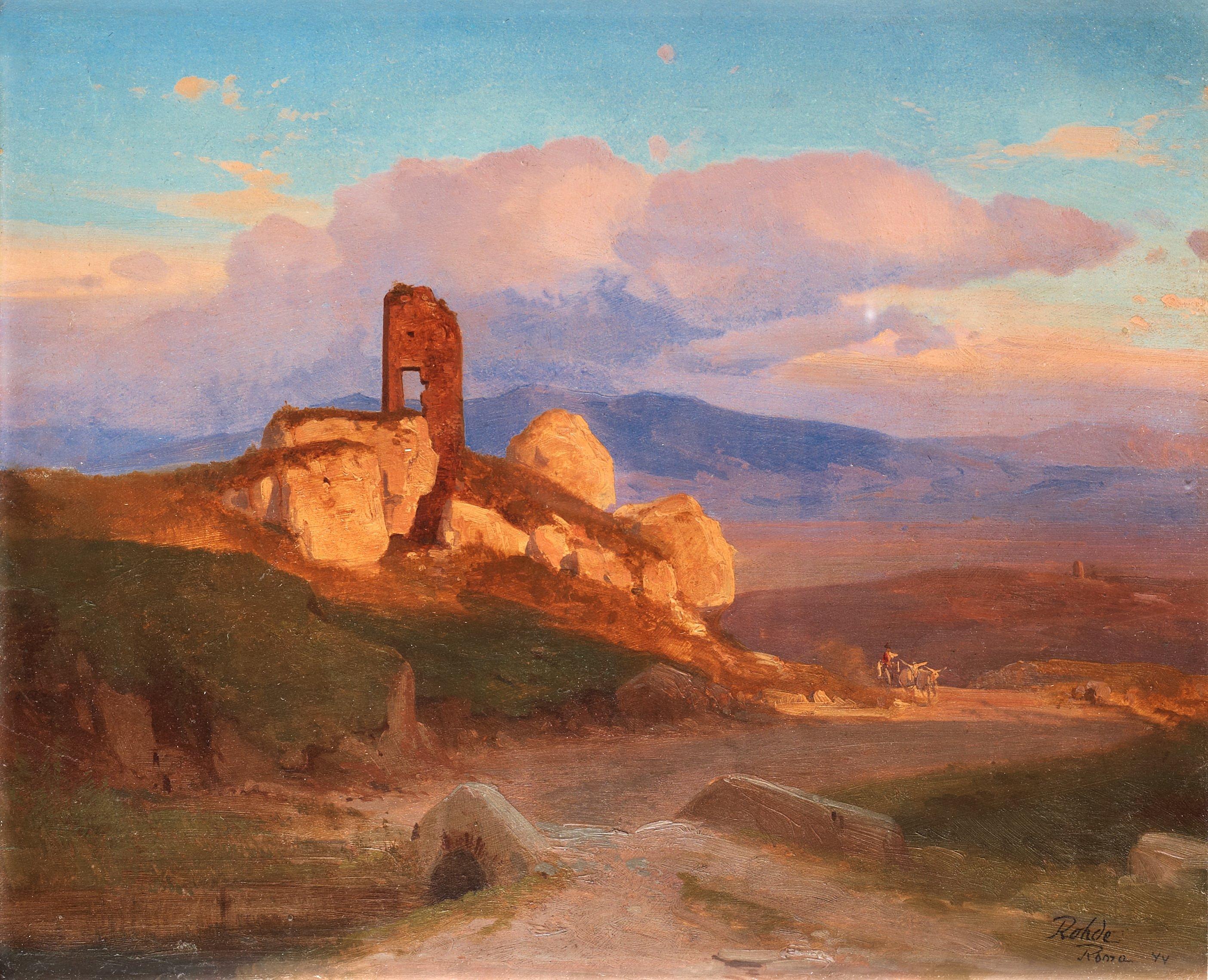 Niels Fredrik Martin Rohde - An ruin amongst rocks in the Campagna