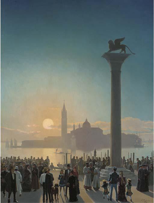 Niels Fristrup - San Giorgio Maggiore seen from the Piazzetta, Venice