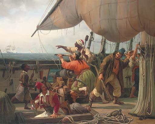 Niels Simonsen - Sighting the quarry from the deck of the corsair