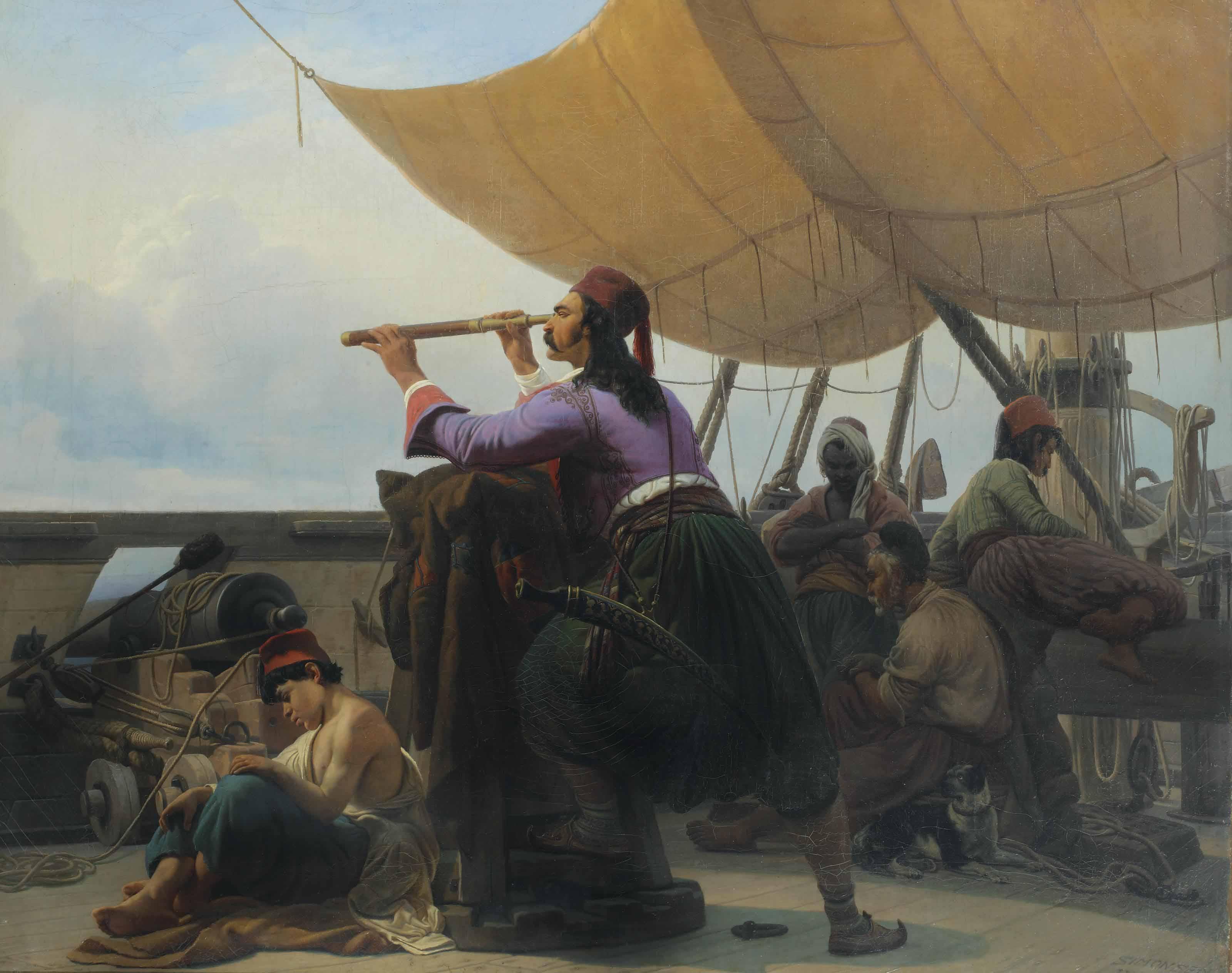 Niels Simonsen - Turkish sailors on watch