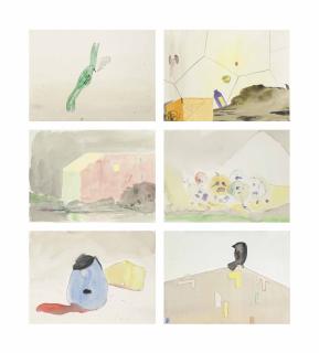 Nigel Cooke - On the Block  (i) Smoking Rabbit  (ii) Geo Party  (iii) Go Home  (iv) Bring Out the Dead  (v) Art Student Hitler  (vi) Modern Bird