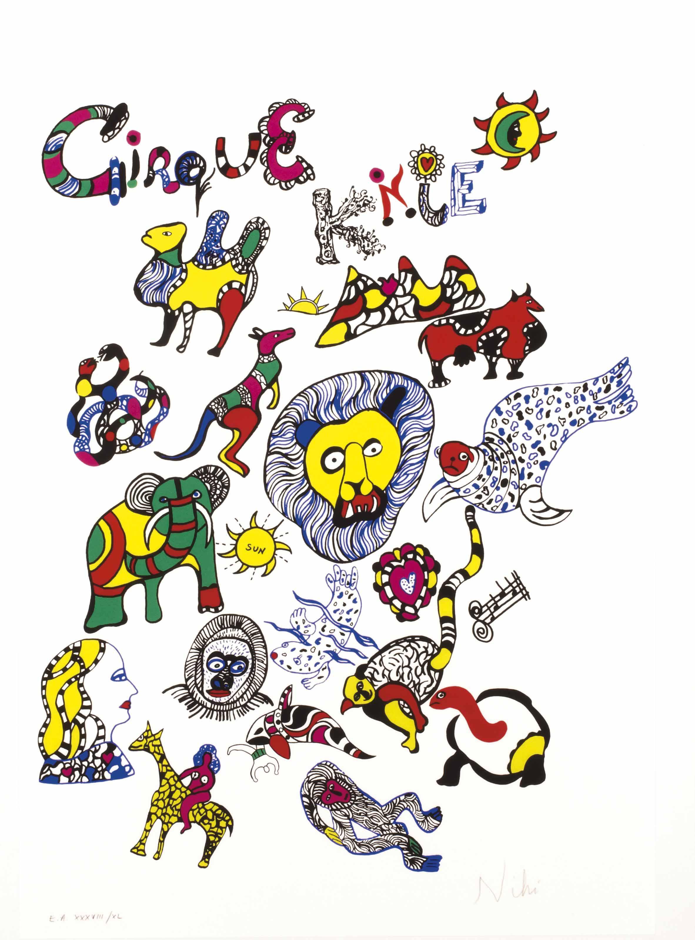 Niki De Saint Phalle - Le Cirque Knie (Sur Fond Blanc)