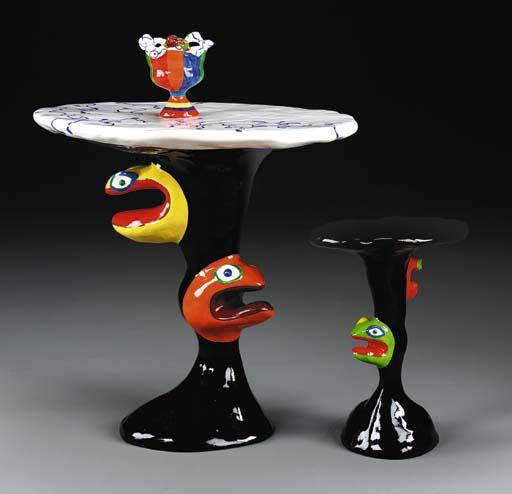 Niki De Saint Phalle - Table, tabouret et vase