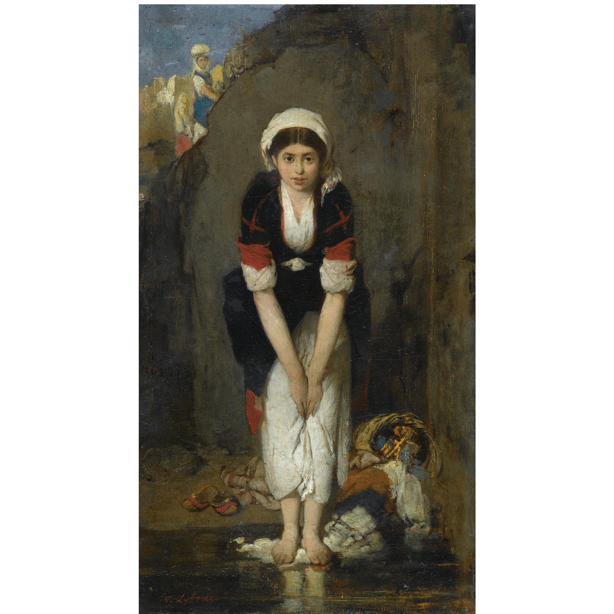 Nikiforos Lytras - Greek Young Girl By The River