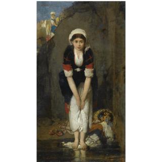 Nikiforos Lytras - Greek Young Girl By The River