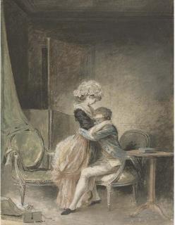 Niklas Lafrensen II - An amorous couple in an elegant interior