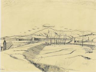 Niklaus Stoecklin - Deutsche Eisenbahnbrücke, 1925