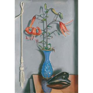 Niklaus Stoecklin - Stillleben Mit Lilien In Blauer Vase, 1926 Still Life With Lilies In Blue Vase, 1926