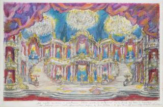 Nikolai Aleksandrovic Benois - Bolshoi, scena finale del ballo in maschera