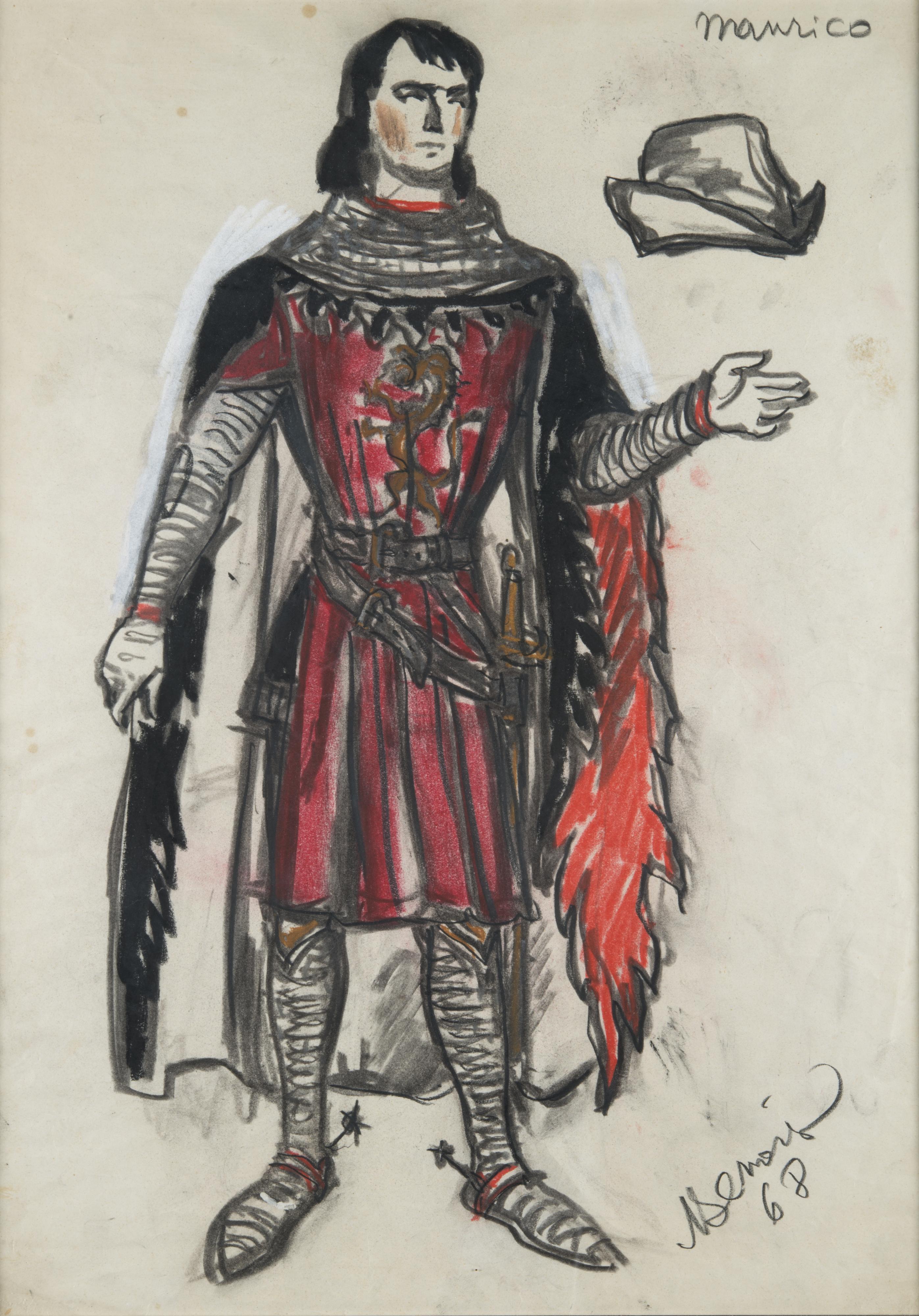 Nikolai Aleksandrovic Benois - Il trovatore. Manrico