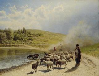 Nikolai Aleksandrovich Sergeev - Tending the flock