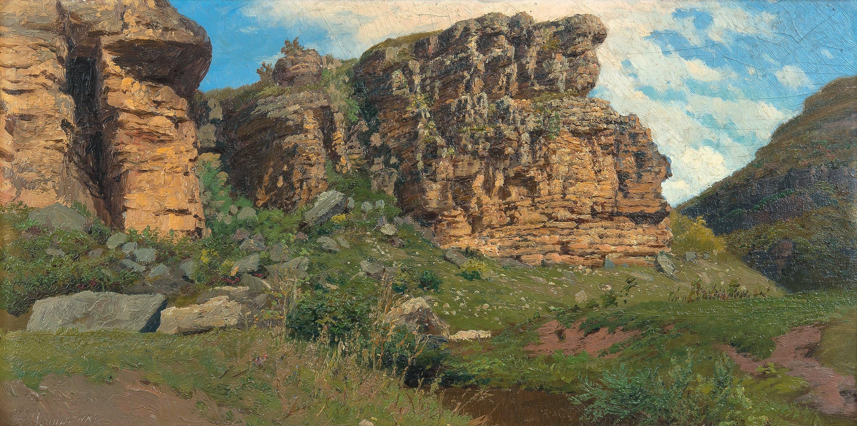 Nikolai Aleksandrovits Yaroshenko - Rocks Near Kislovodsk.