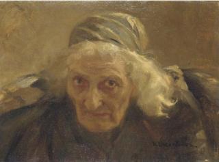 Nikolai Alekseevich Kasatkin - Portrait Of An Old Woman