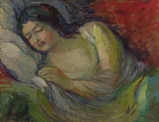 Nikolai Alexandrovich Tarkhov - Jeune Femme Brune Endormie