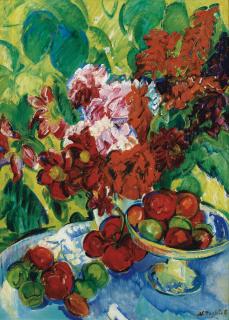 Nikolai Alexandrovich Tarkhov - Still Life With Fruit And Flowers