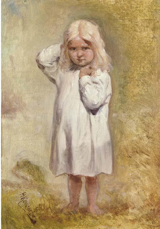 Nikolai Andreevich Koshelev - Sketch of A Young Girl In White