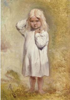 Nikolai Andreevich Koshelev - Sketch of A Young Girl In White