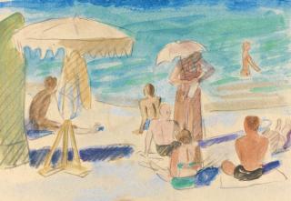 Nikolai Andreevich Tyrsa - Beach At Sochi, 1937