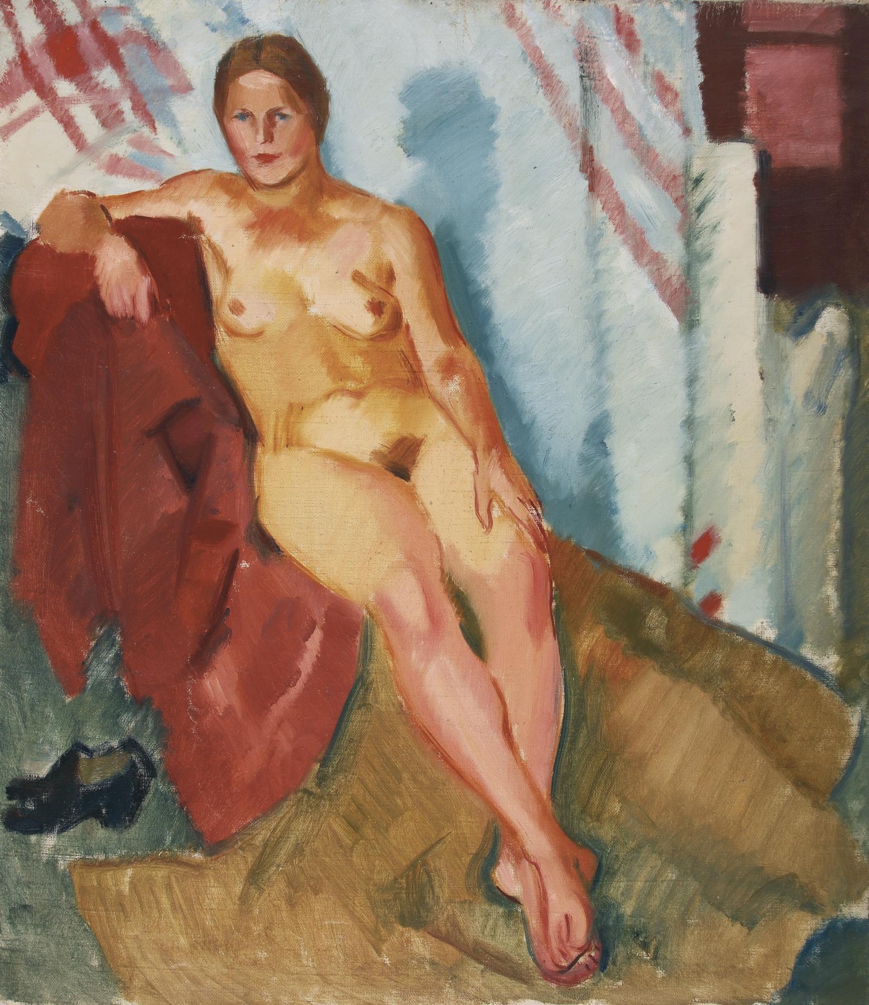 Nikolai Andreevich Tyrsa - Model On A Red Textile