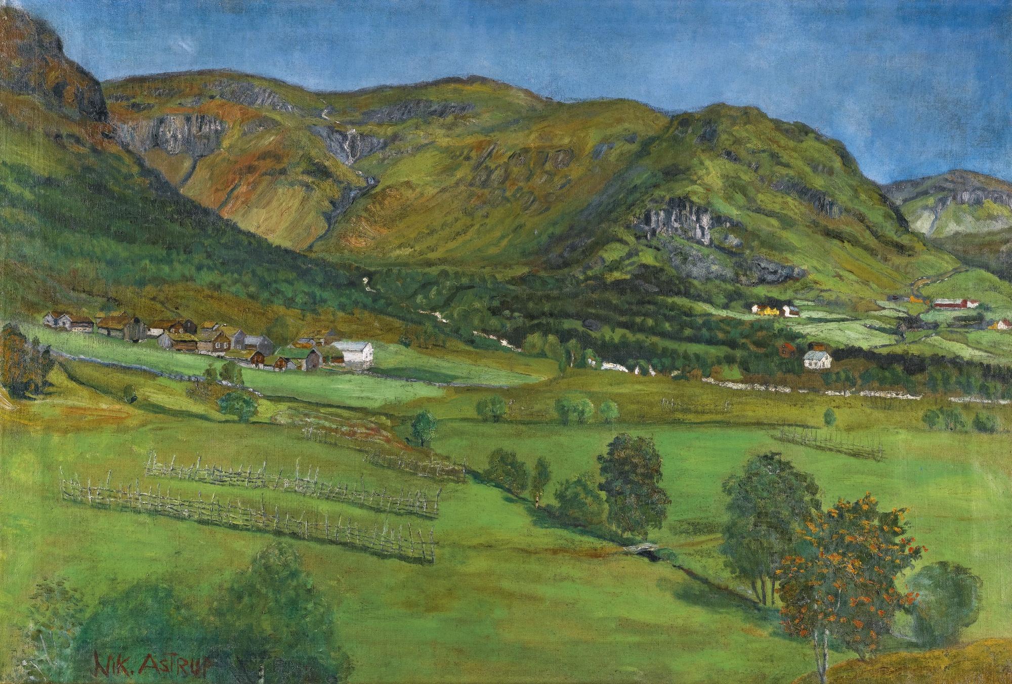Nikolai Astrup - Norwegian ålhustunet, Jølster
