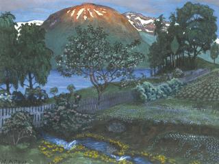 Nikolai Astrup - Norwegian Juninatt I Haven (A Night In June In The Garden)
