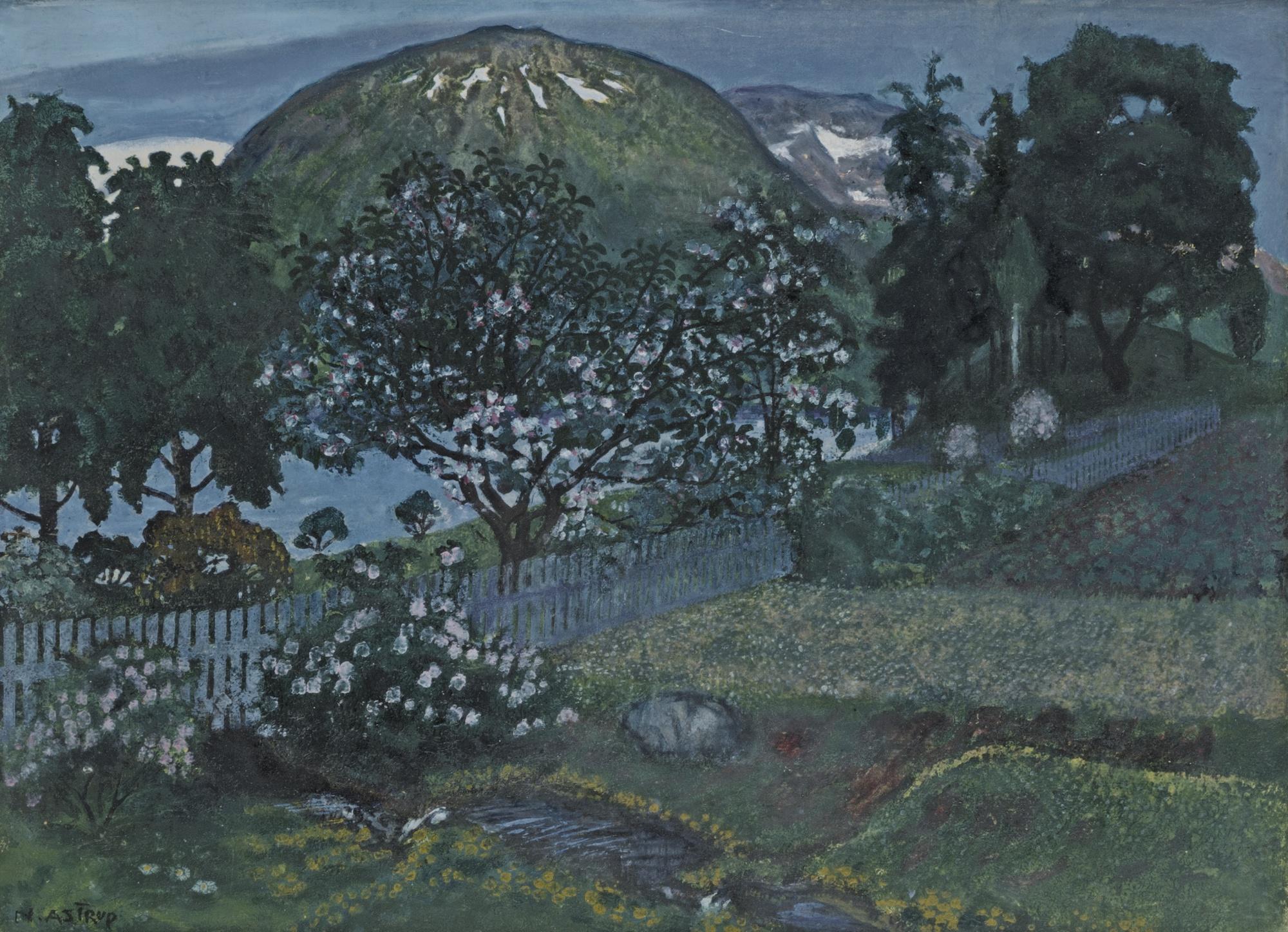 Nikolai Astrup - Norwegian juninatt I Haven (A Night In June In The Garden)
