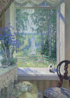 Nikolai Bogdanov-Belsky - Open Window Onto A Garden