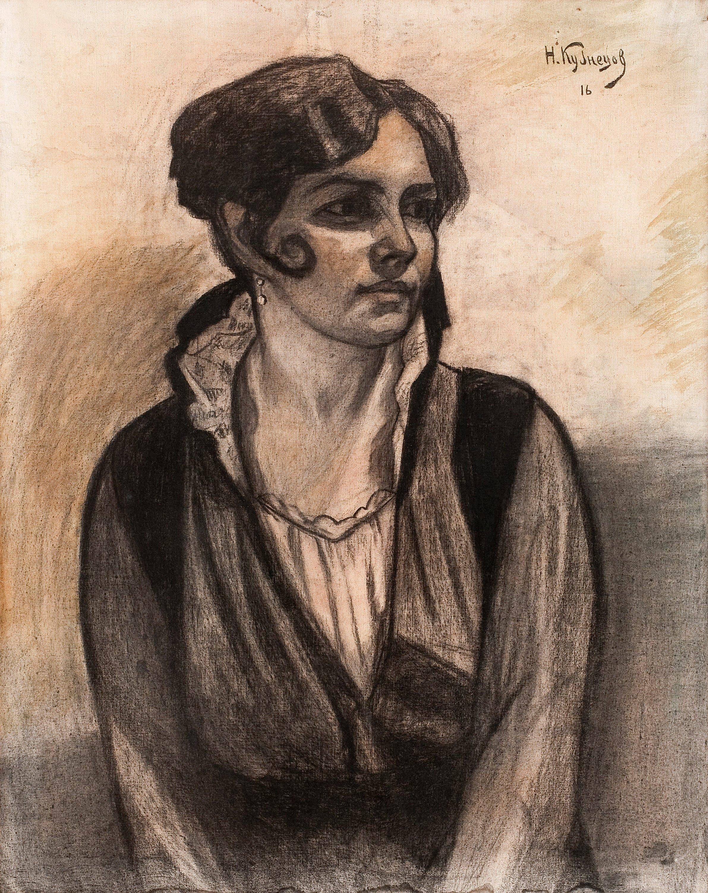 Nikolai Efimovich Kuznetsov - The Artist\'S Wife, Maria.