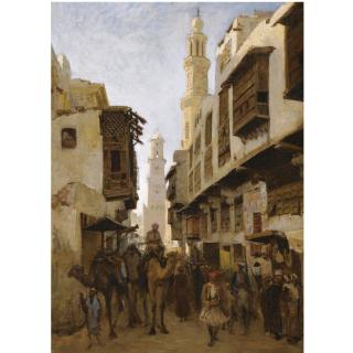 Nikolai Egorovich Makovsky - Street Scene In Cairo