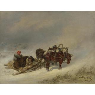 Nikolai Egorovich Sverchkov - Russian The Winter Hunt, 1879