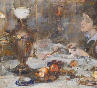 Nikolai Fechin - Mrs Fechin And Daughter