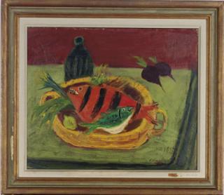 Nikolai Ivanovich Vasilieff - Red fish in yellow basket