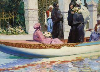 Nikolai Kalmikoff - Promenade en caïque sur le Bosphore