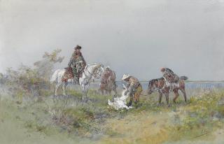 Nikolai Karazin - The hawking party