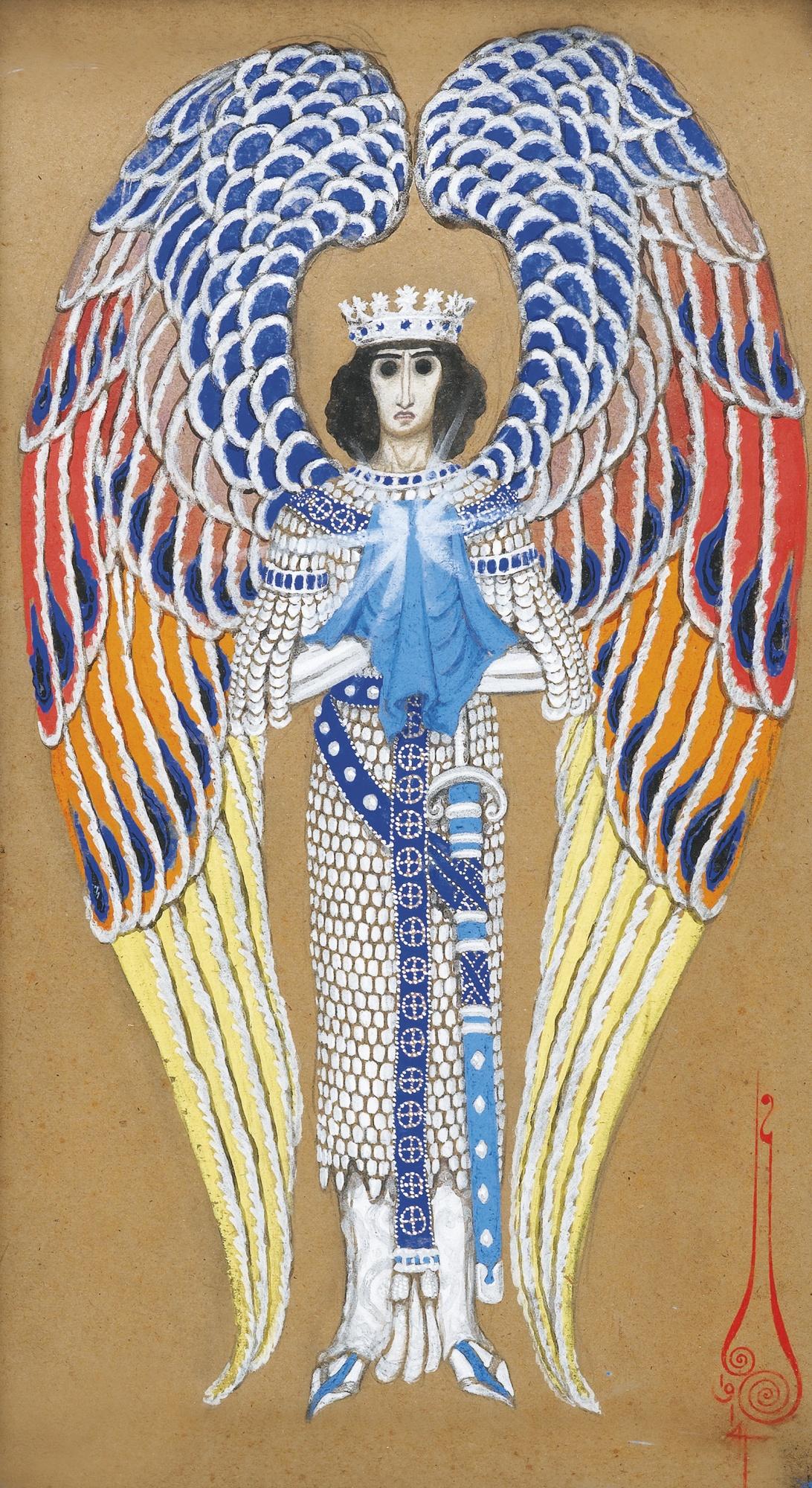 Nikolai Konstantinovich Kalmakov - Angel Of The Holy Grail From An Unrealised Production Of Gawan