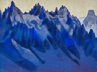 Nikolai Konstantinovich Roerich - \'Mountains for painting \'Shambhala\', 1928-29
