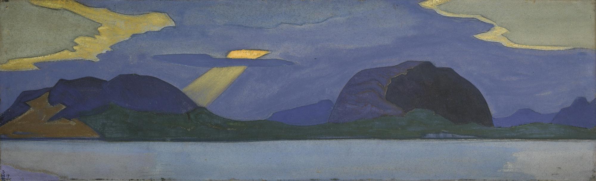 Nikolai Konstantinovich Roerich - Sunset - The Castle Mount