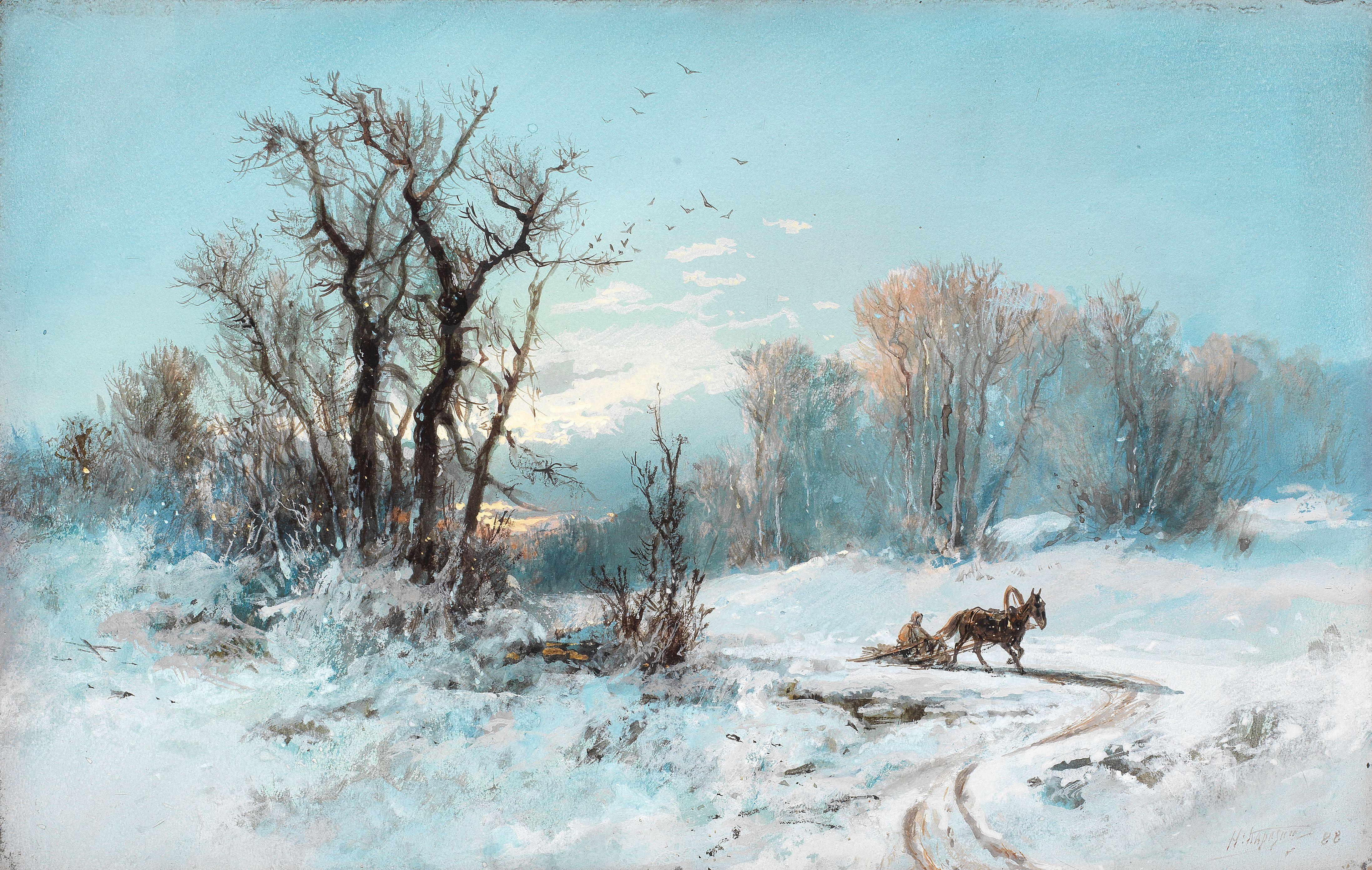 Nikolai Nikolaevich Karazin - Winter scene