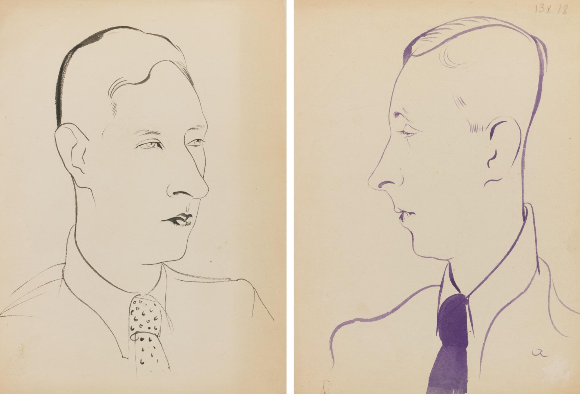 Nikolai Pavlovich Akimov - Two Portraits Of Sergei Yutkevich