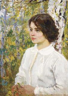 Nikolai Petrovich Bogdanov-Bel\'Skii - Portrait of a Girl