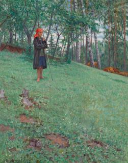 Nikolai Petrovich Bogdanov-Belsky - Girl Herding Cows