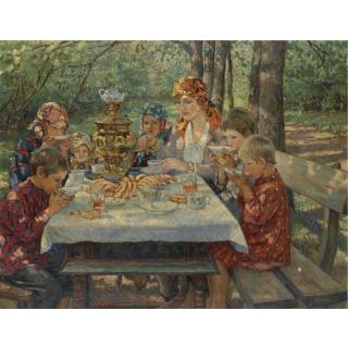 Nikolai Petrovich Bogdanov-Belsky - The Teacher\'S Guests