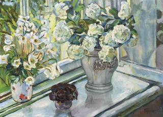 Nikolai Petrovich Glushenko - Still Life With Flowers