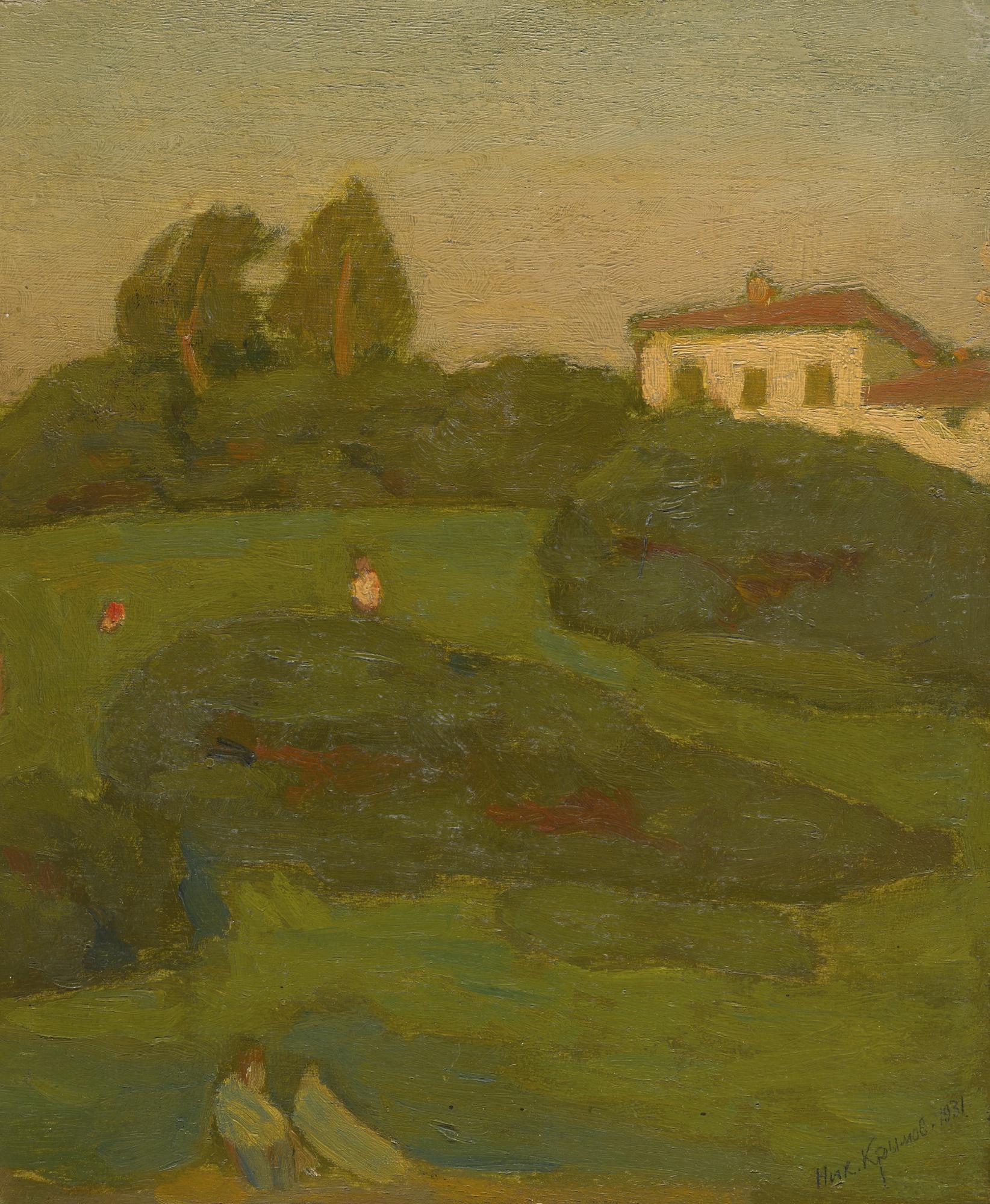 Nikolai Petrovich Krymov - Landscape At Dusk